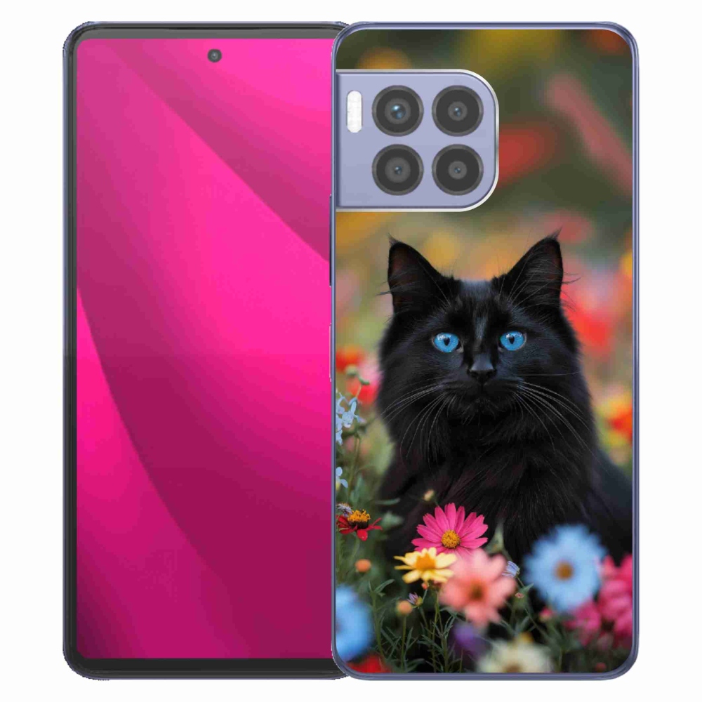 Gélový kryt mmCase na T phone 2 Pro - čierne mačiatko 4