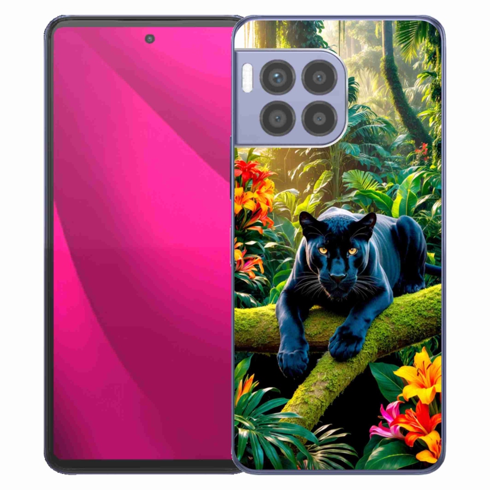 Gélový kryt mmCase na T phone 2 Pro - čierny panter v džungli