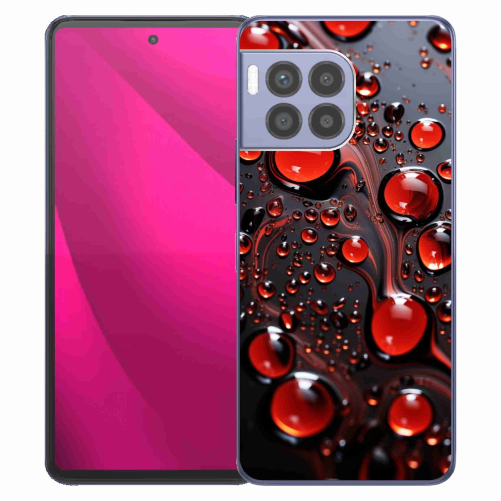 Gélový kryt mmCase na T phone 2 Pro - červené kvapky 2