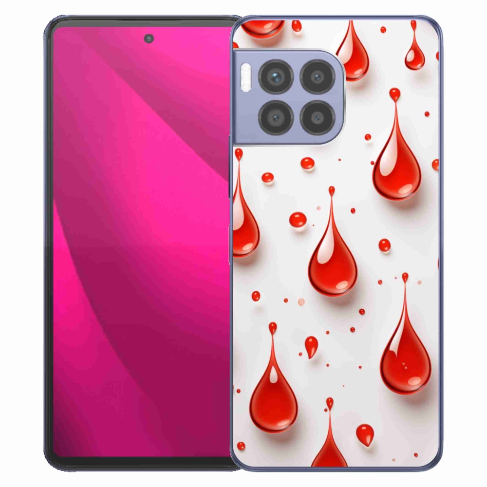 Gélový kryt mmCase na T phone 2 Pro - červené kvapky