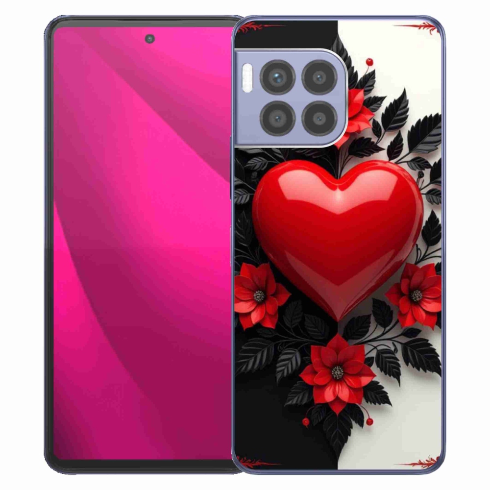 Gélový kryt mmCase na T phone 2 Pro - červené srdce