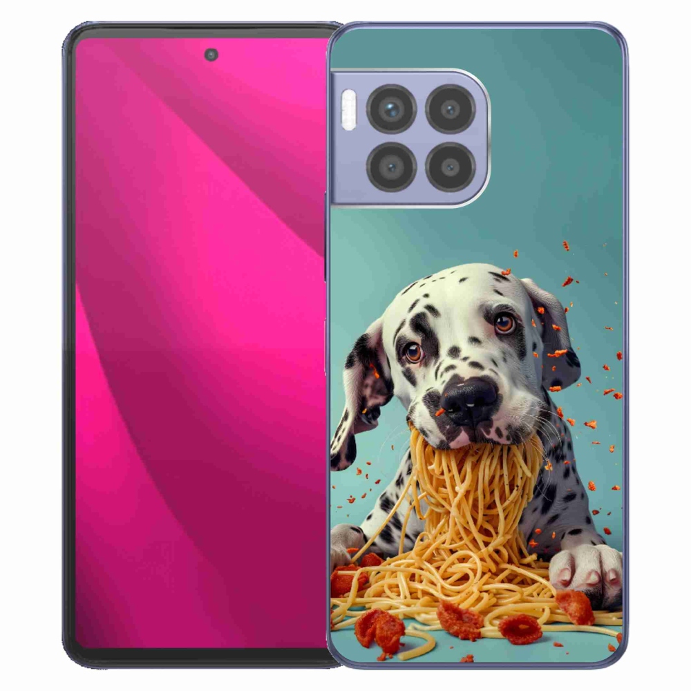 Gélový kryt mmCase na T phone 2 Pro - dalmatín a špagety