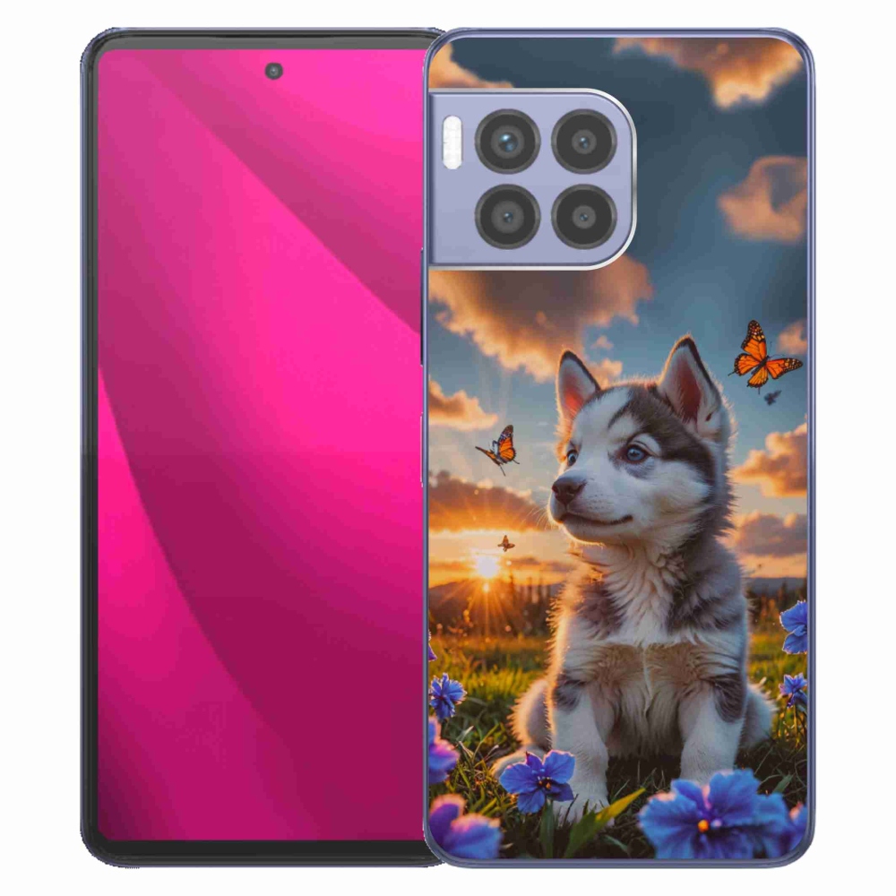 Gélový kryt mmCase na T phone 2 Pro - husky pri západe slnka