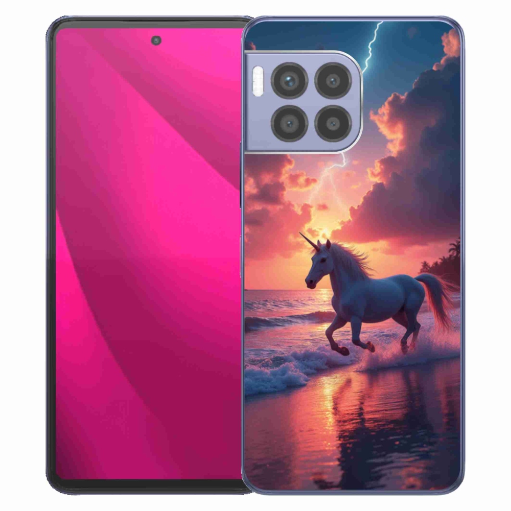 Gélový kryt mmCase na T phone 2 Pro - jednorožec na pláži