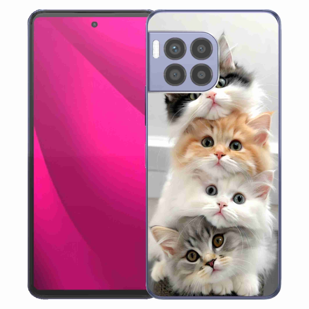 Gélový kryt mmCase na T phone 2 Pro - mačacia partia