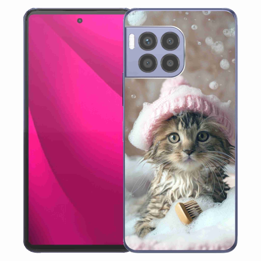 Gélový kryt mmCase na T phone 2 Pro - mačiatko a kúpeľ