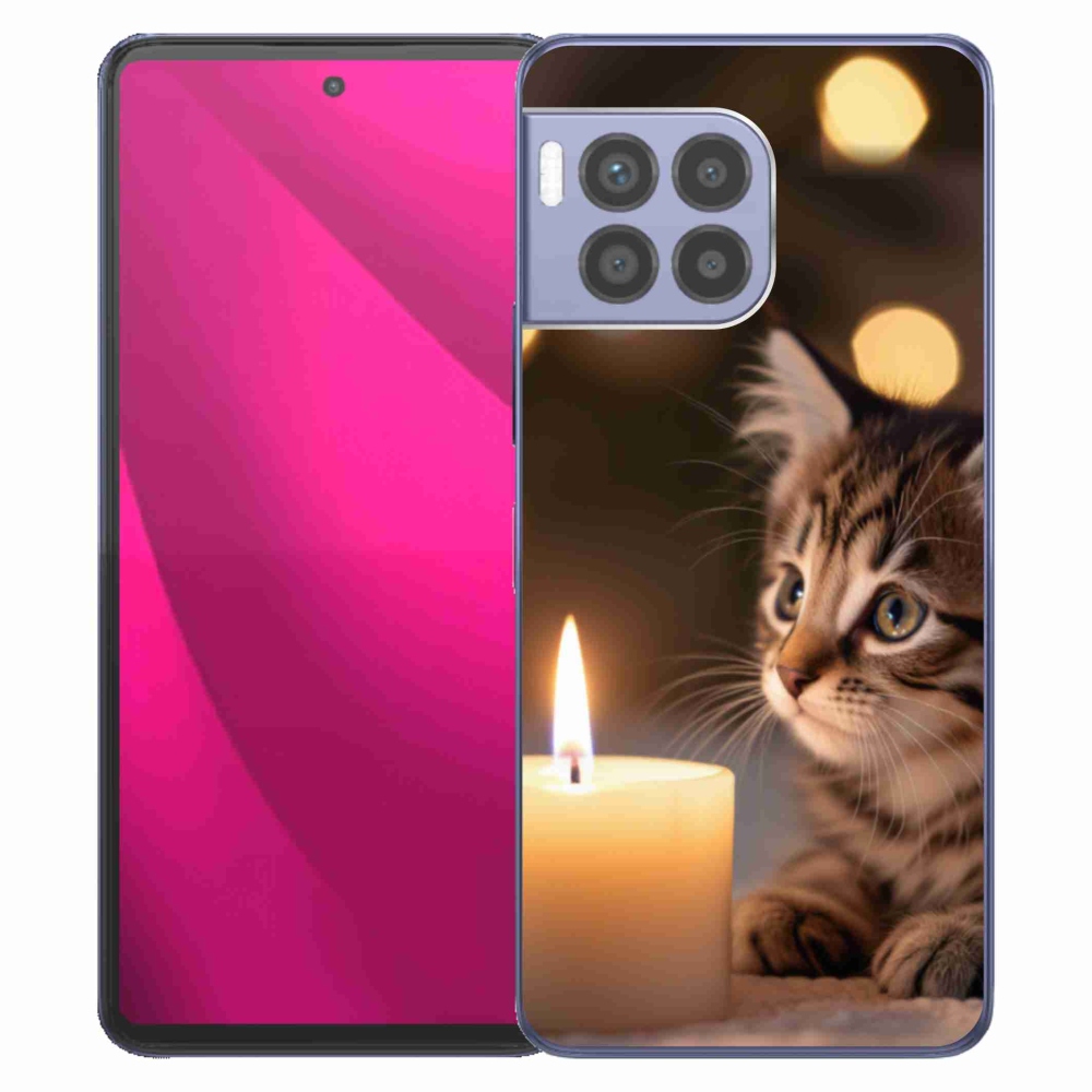 Gélový kryt mmCase na T phone 2 Pro - mačiatko a sviečka
