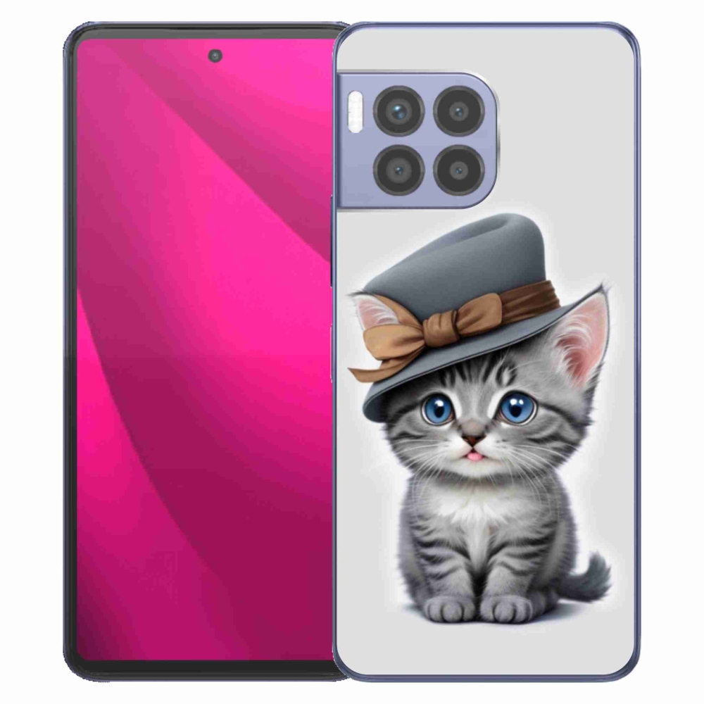 Gélový kryt mmCase na T phone 2 Pro - mačiatko s klobúkom