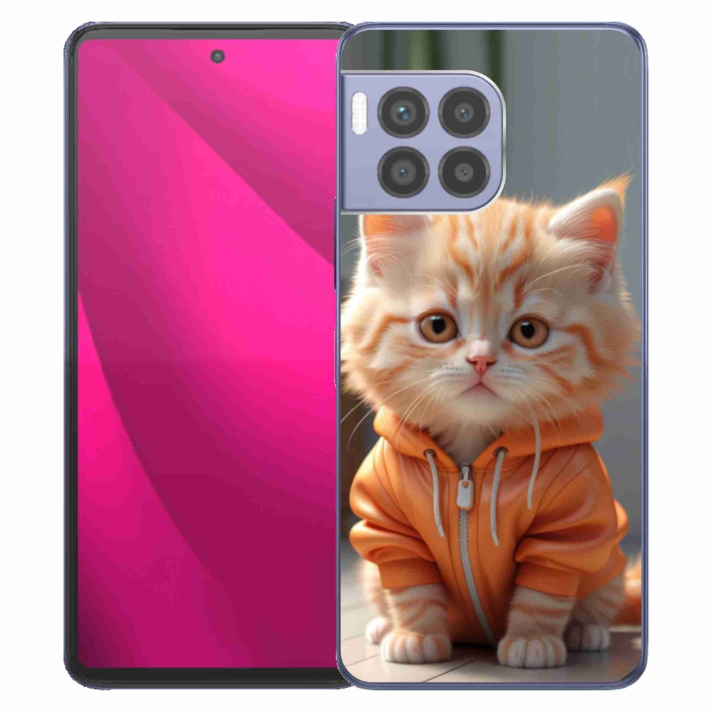 Gélový kryt mmCase na T phone 2 Pro - mačiatko v mikine