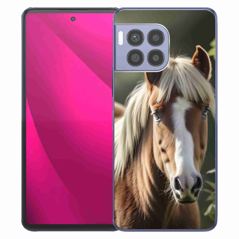 Gélový kryt mmCase na T phone 2 Pro - kôň so svetlou hrivou
