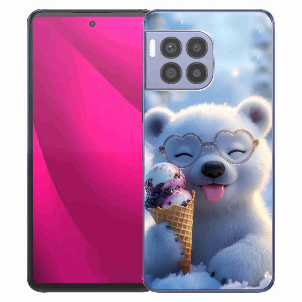 Gélový kryt mmCase na T phone 2 Pro - medvedík so zmrzlinou