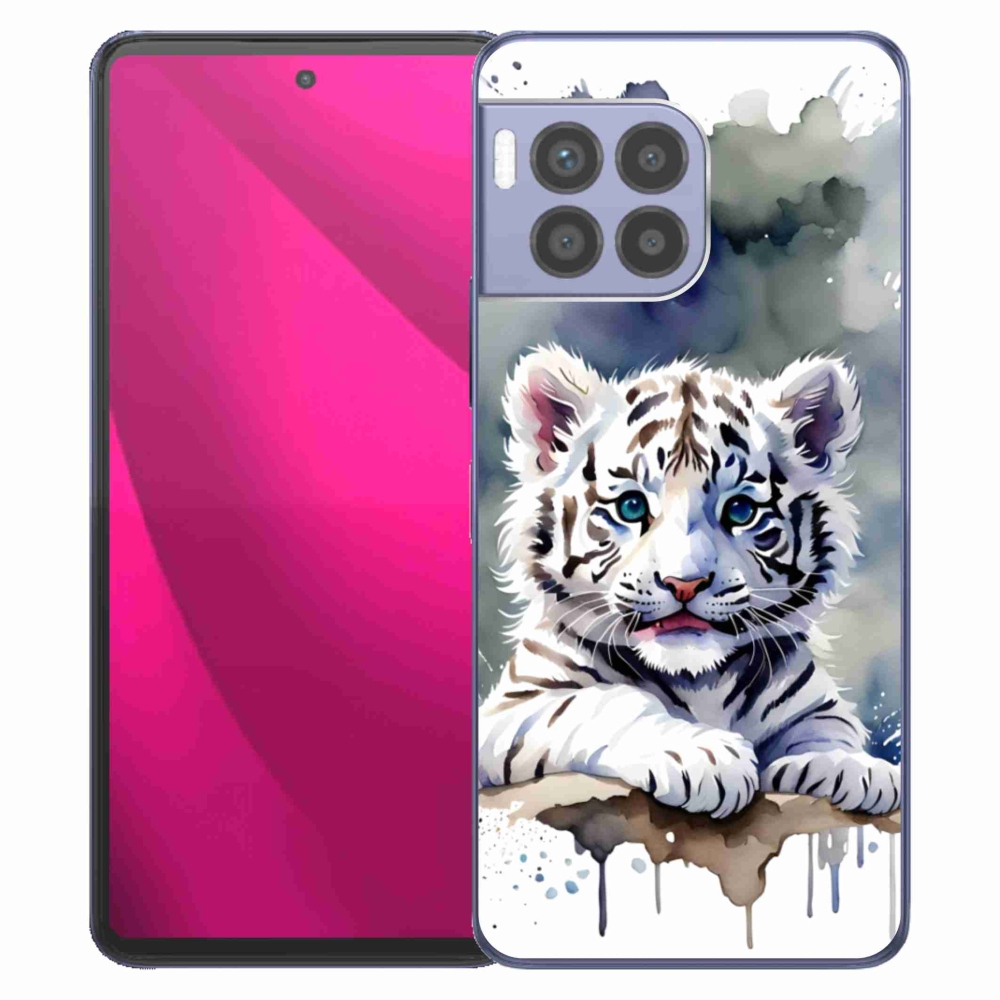 Gélový kryt mmCase na T phone 2 Pro - mláďa bieleho tigra