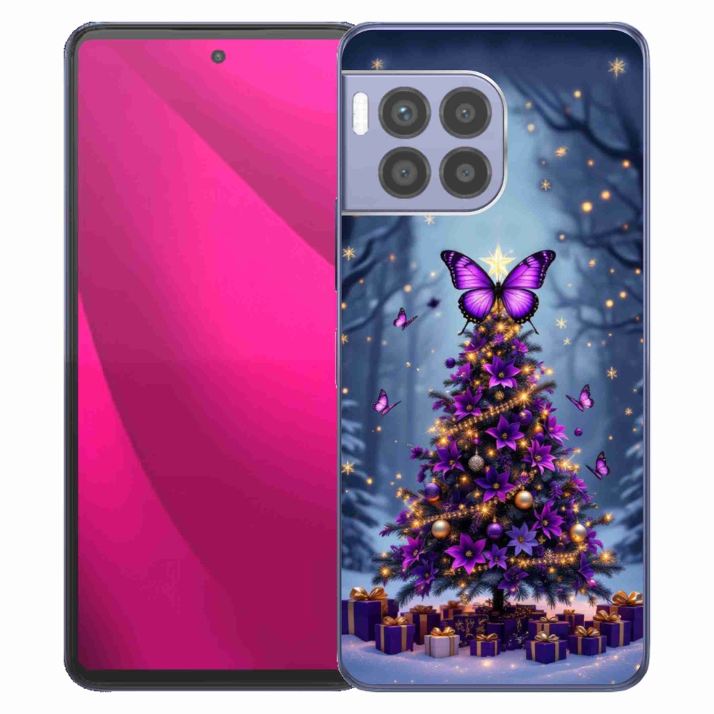 Gélový kryt mmCase na T phone 2 Pro - motýlí vianočný stromček