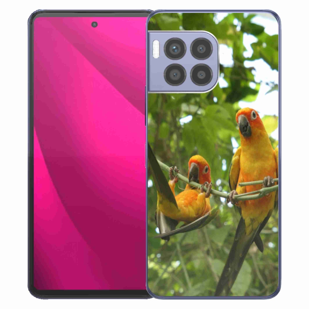 Gélový kryt mmCase na T phone 2 Pro - papagáje aratingy