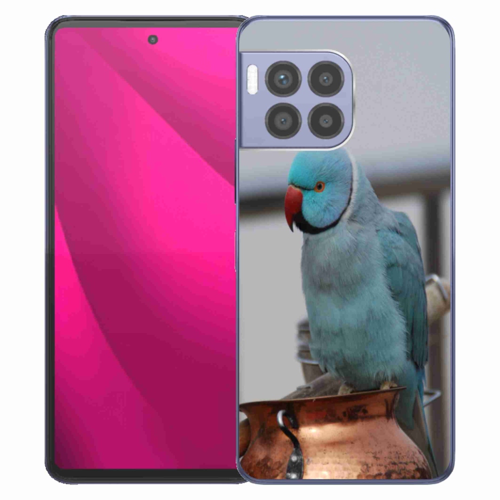 Gélový kryt mmCase na T phone 2 Pro - papagáj alexander modrý