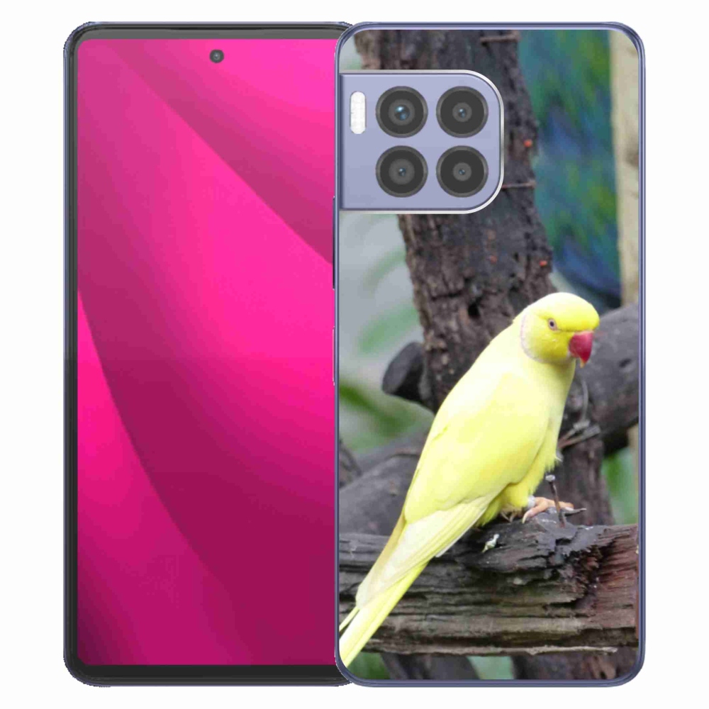 Gélový kryt mmCase na T phone 2 Pro - papagáj alexander žltý
