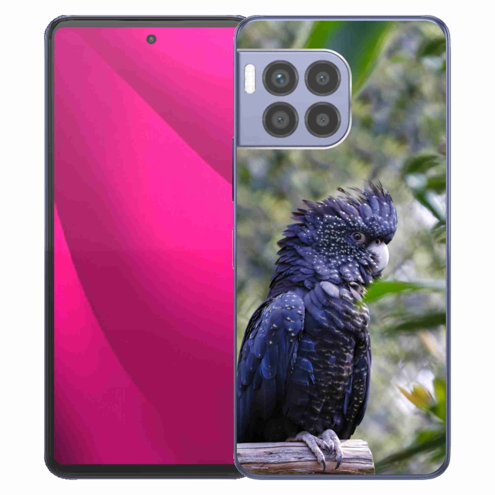 Gélový kryt mmCase na T phone 2 Pro - papagáj kakadu čierny
