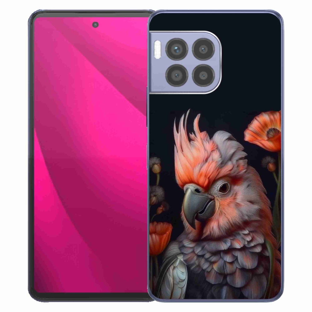 Gélový kryt mmCase na T phone 2 Pro - papagáj kakadu vo farbách