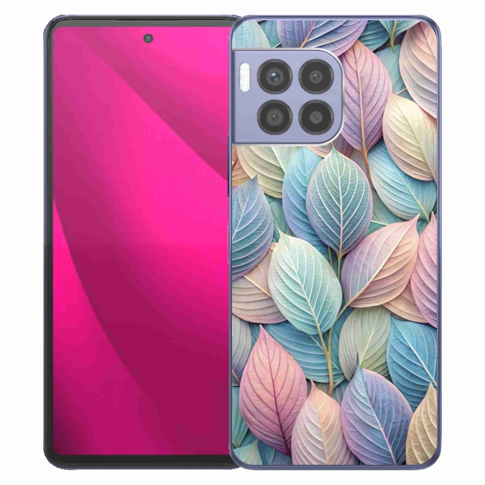 Gélový kryt mmCase na T phone 2 Pro - pastelové listy