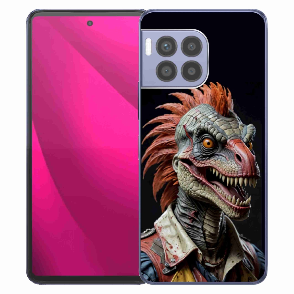 Gélový kryt mmCase na T phone 2 Pro - punk dinosaurus