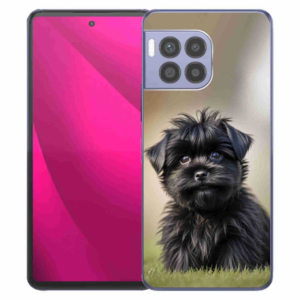 Gélový kryt mmCase na T phone 2 Pro - roztomilý čierny psík
