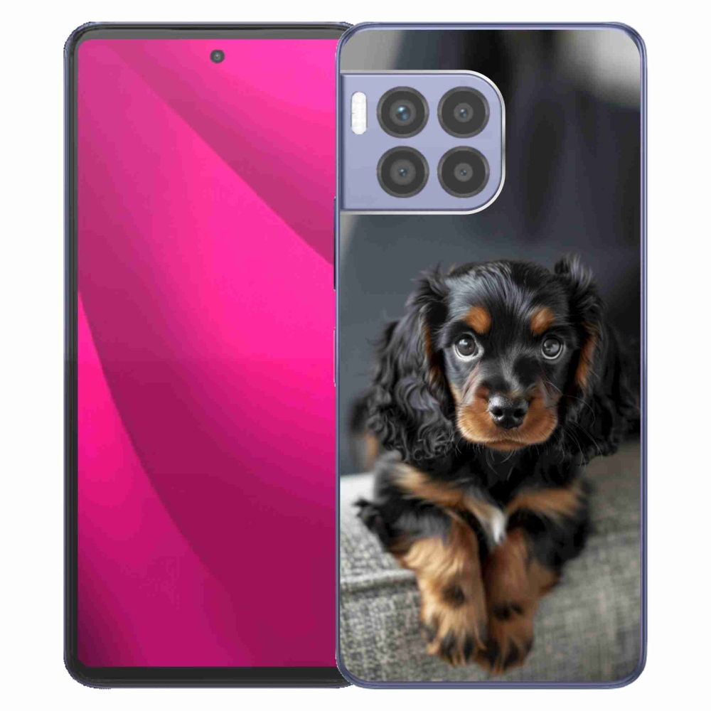 Gélový kryt mmCase na T phone 2 Pro - roztomilý dlhosrstý jazvečík
