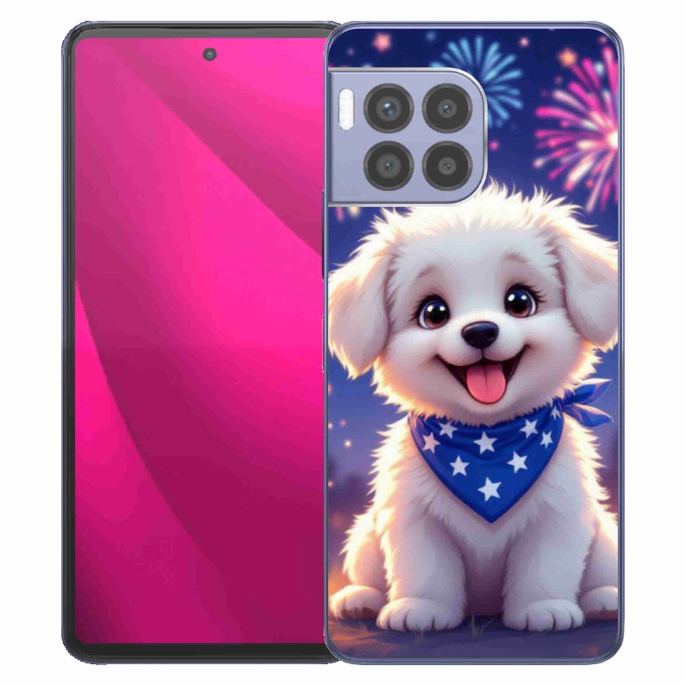 Gélový kryt mmCase na T phone 2 Pro - slávnostné šteňa