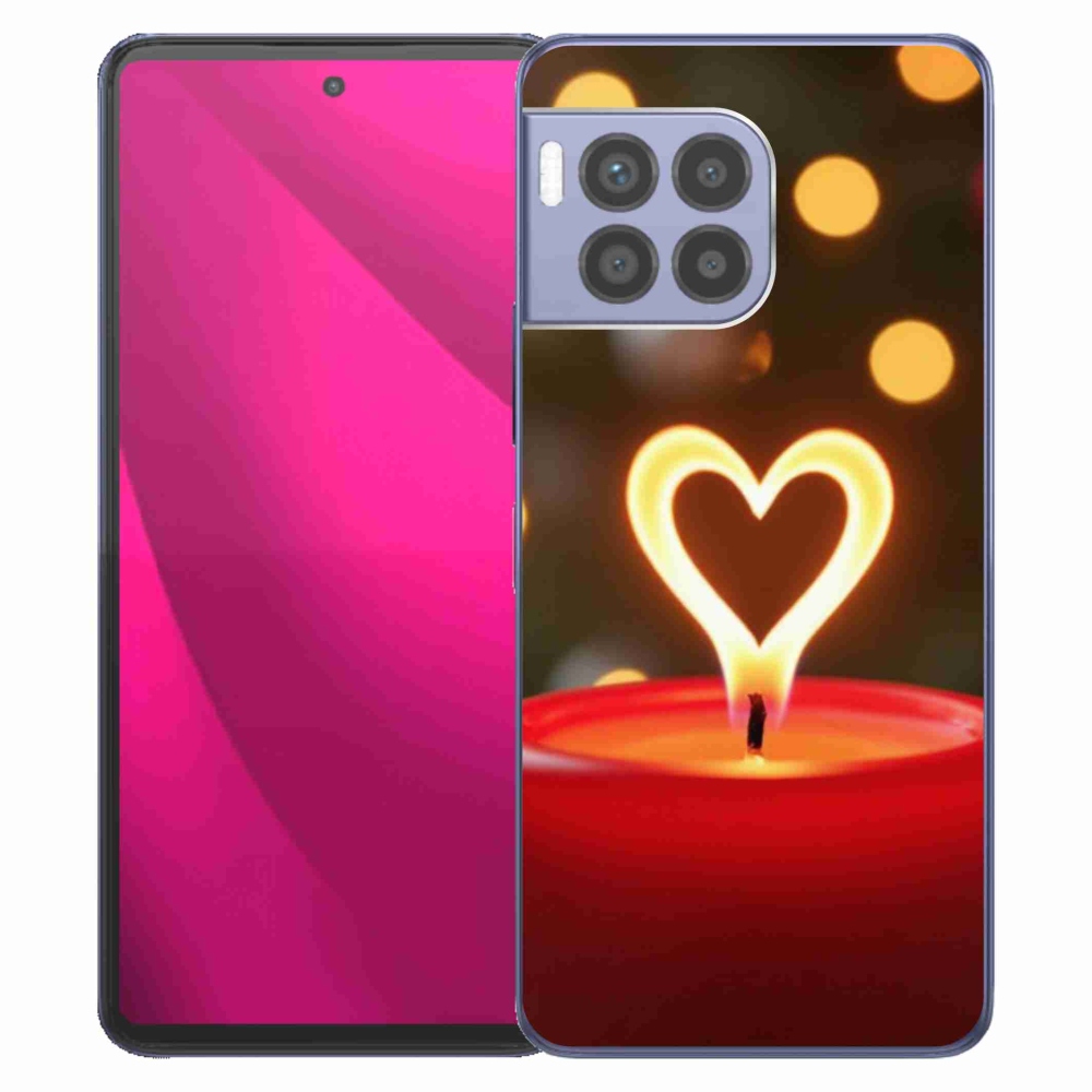 Gélový kryt mmCase na T phone 2 Pro - srdce z plameňa