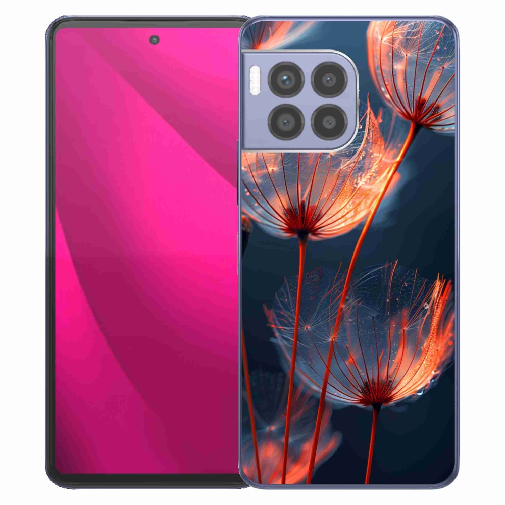Gélový kryt mmCase na T phone 2 Pro - svetielkujúce páperie
