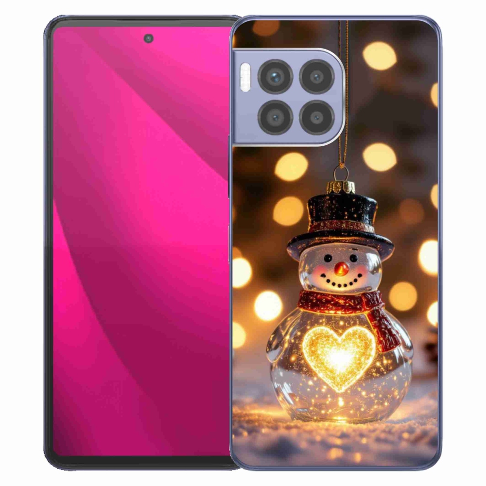 Gélový kryt mmCase na T phone 2 Pro - svietiaci vianočný snehuliak