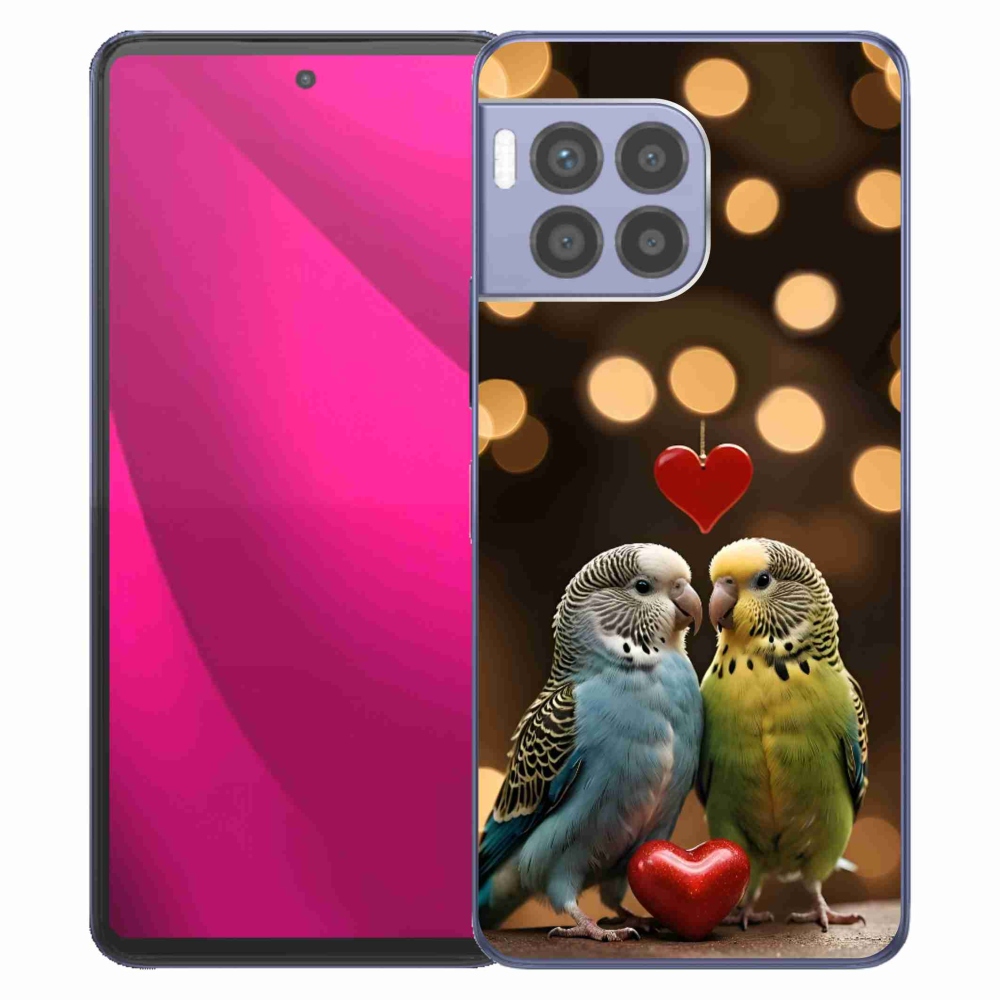 Gélový kryt mmCase na T phone 2 Pro - zamilovaní papagáje