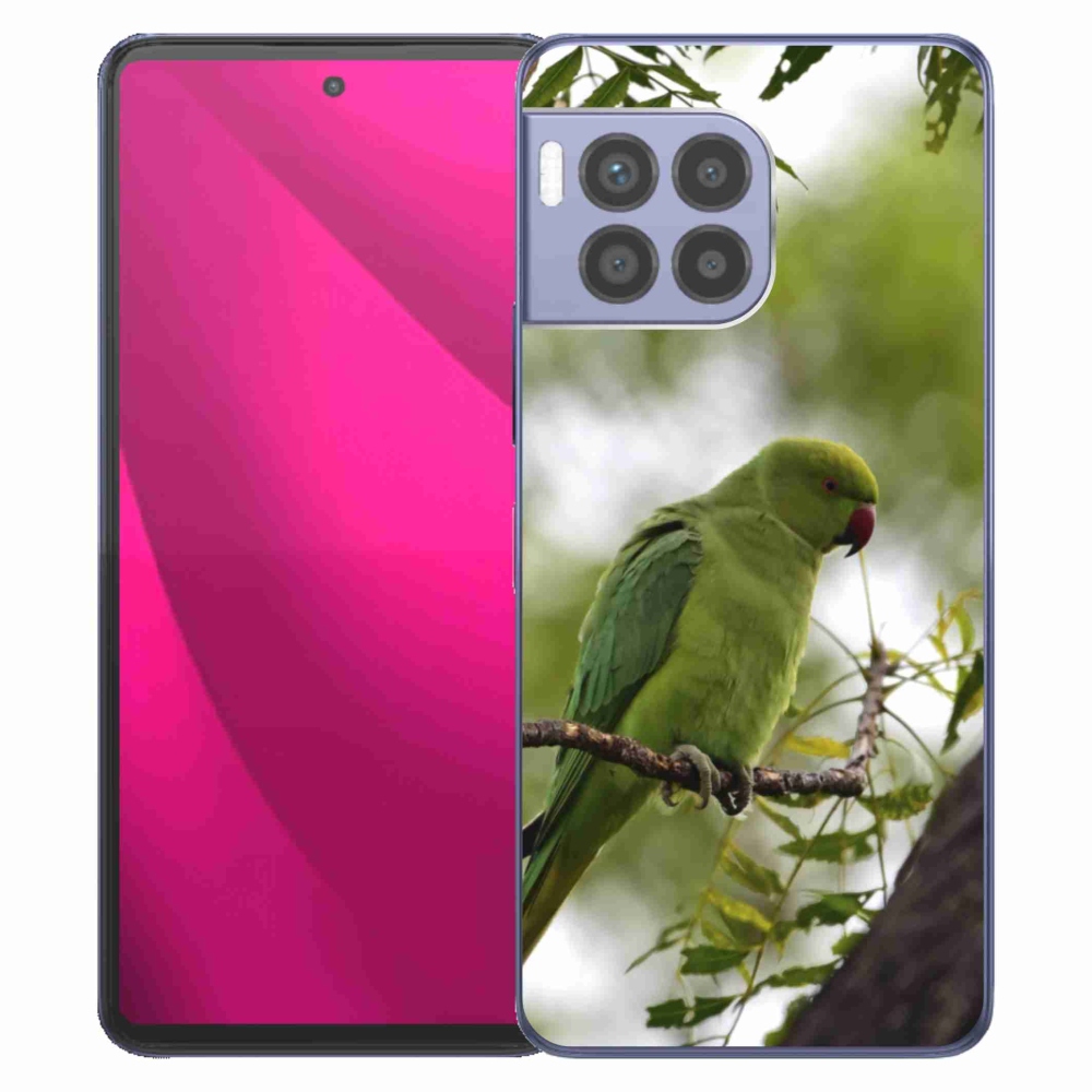 Gélový kryt mmCase na T phone 2 Pro - zelený papagáj