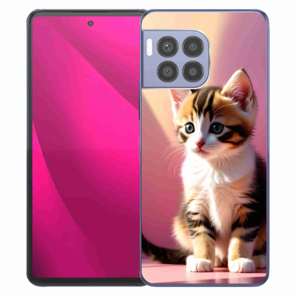 Gélový kryt mmCase na T phone 2 Pro - zvedavé mačiatko 2
