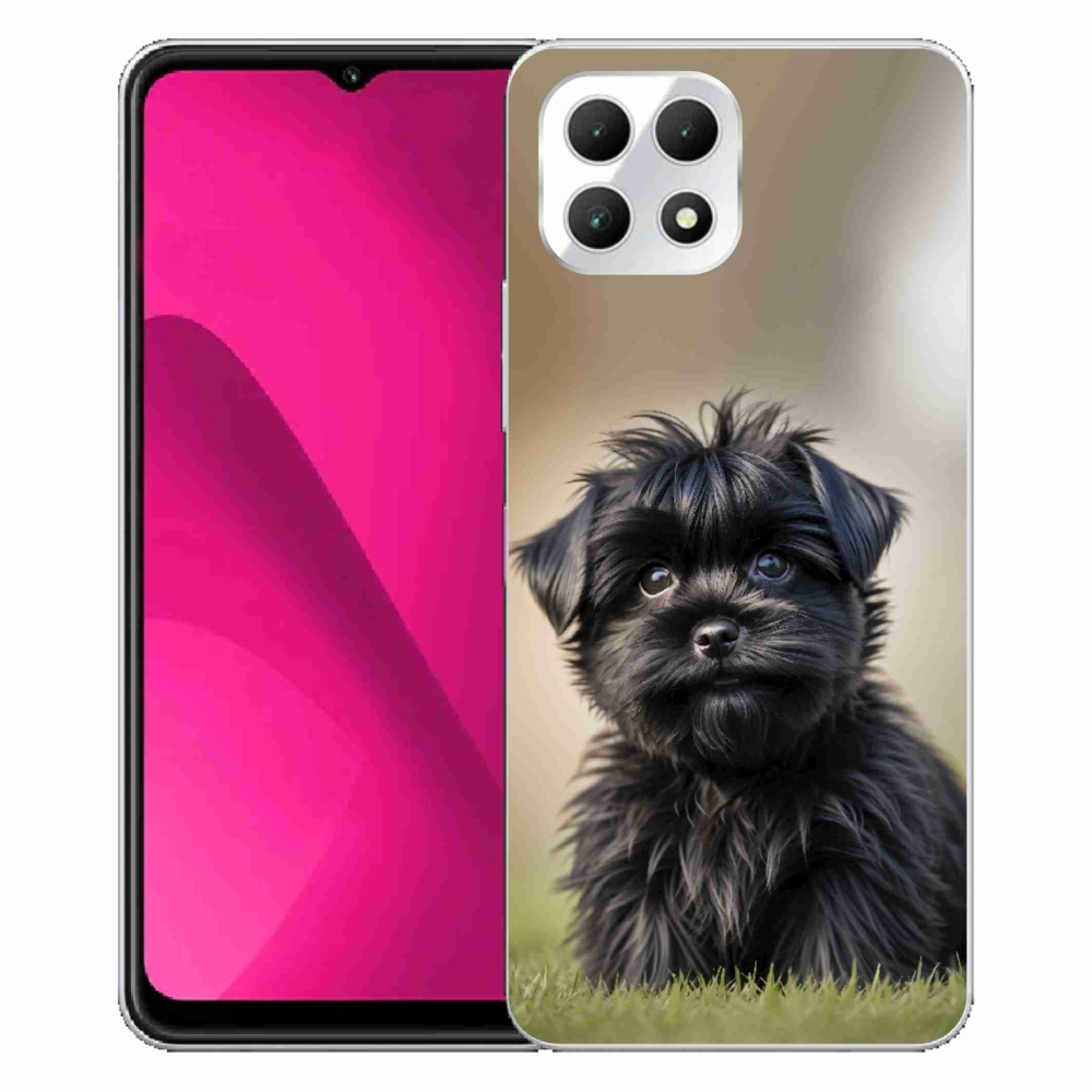 Gélový kryt mmCase na T phone 2 - roztomilý čierny psík