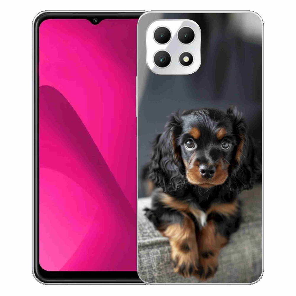 Gélový kryt mmCase na T phone 2 - roztomilý dlhosrstý jazvečík