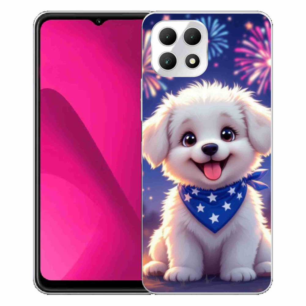 Gélový kryt mmCase na T phone 2 - slávnostné šteňa