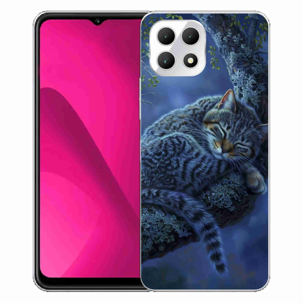 Gélový kryt mmCase na T phone 2 - spiaca mačka