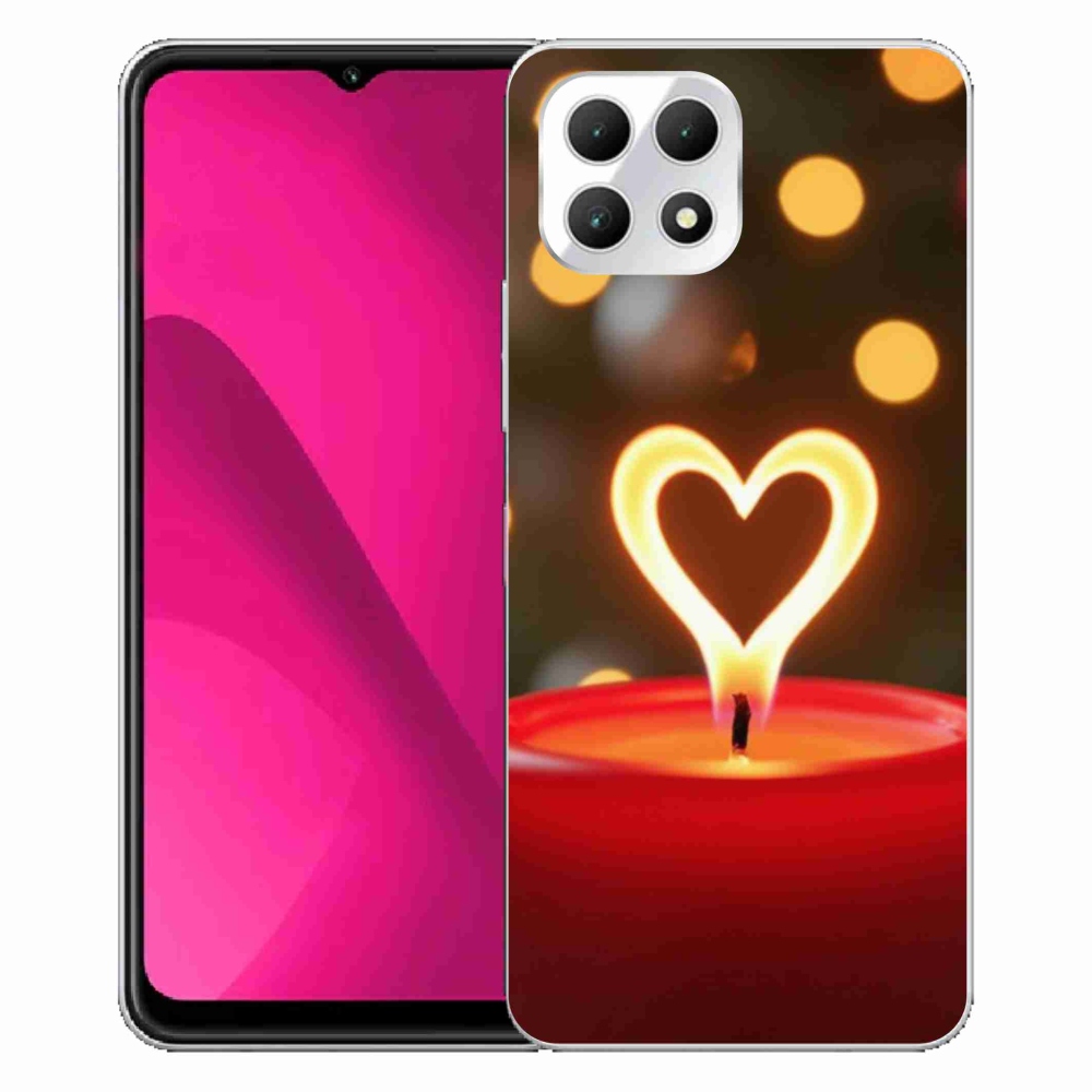 Gélový kryt mmCase na T phone 2 - srdce z plameňa