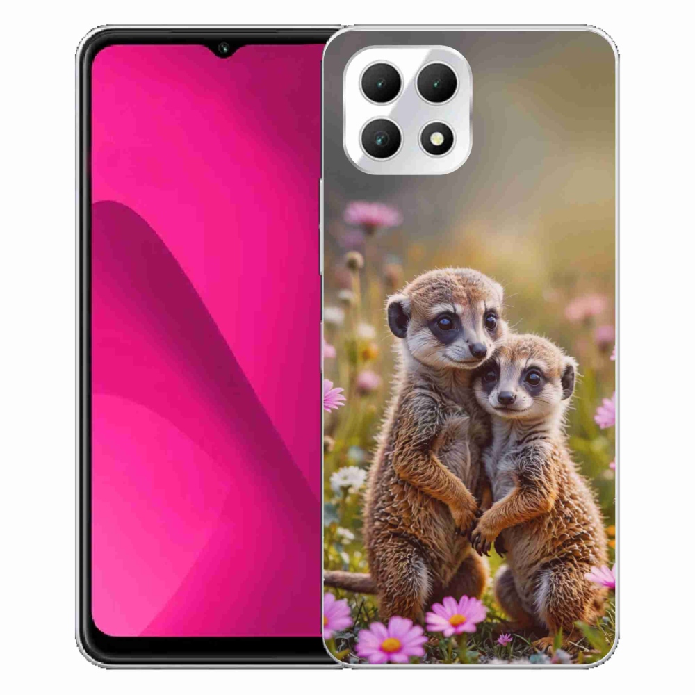 Gélový kryt mmCase na T phone 2 - surikatí duo