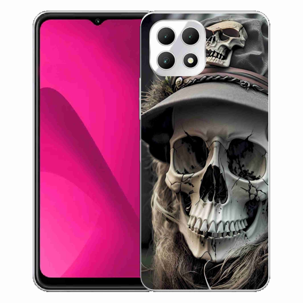 Gélový kryt mmCase na T phone 2 - temná lebka