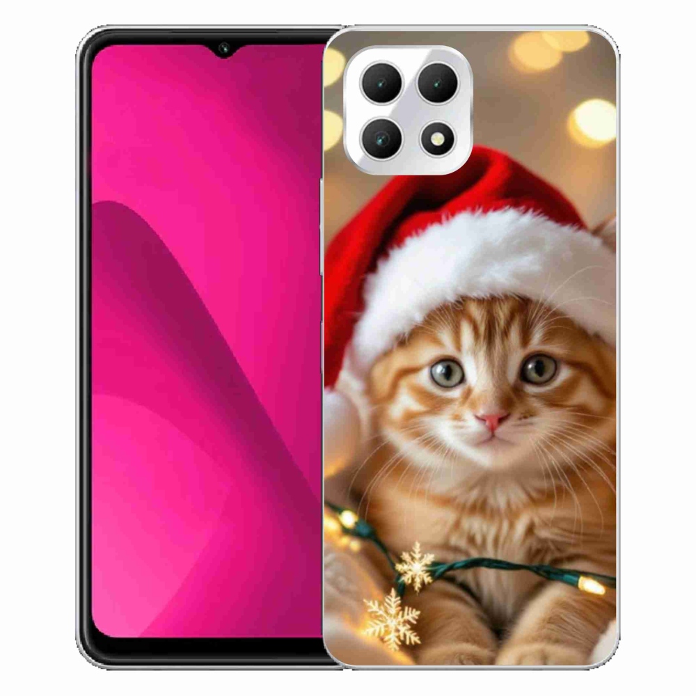 Gélový kryt mmCase na T phone 2 - vianočné mačiatko