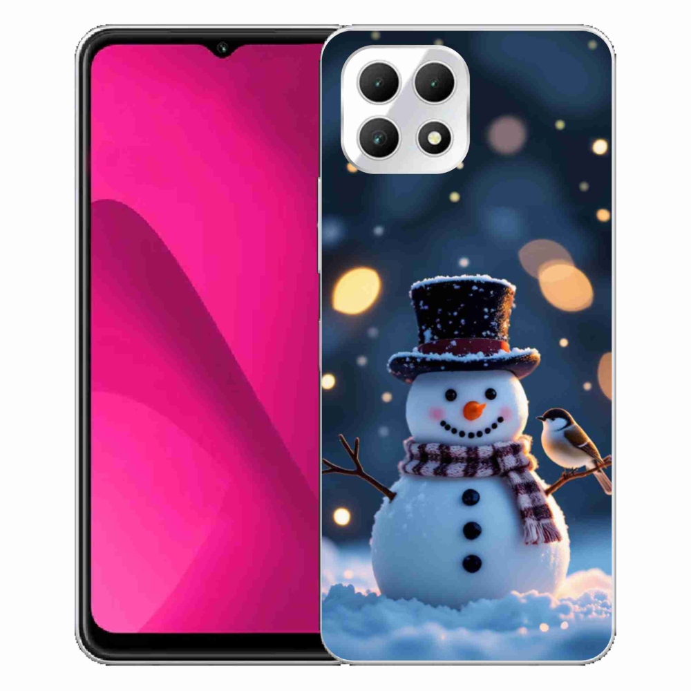 Gélový kryt mmCase na T phone 2 - vianočný snehuliak