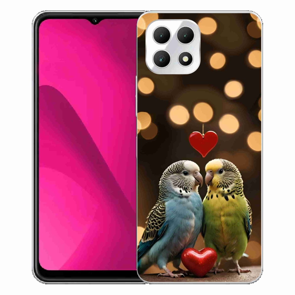Gélový kryt mmCase na T phone 2 - zamilovaní papagáje