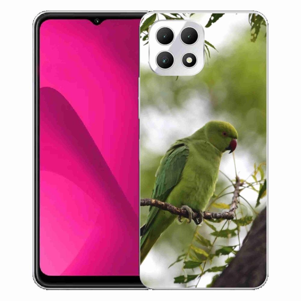 Gélový kryt mmCase na T phone 2 - zelený papagáj