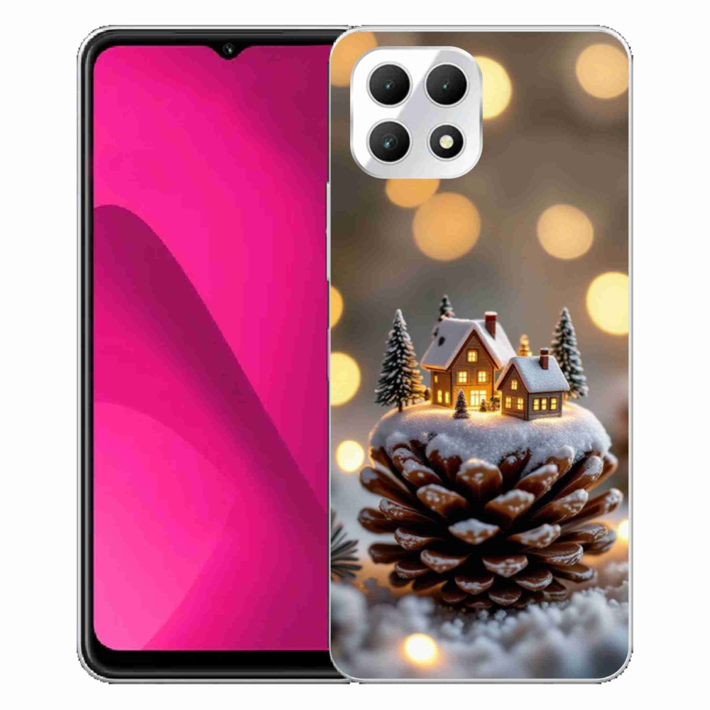 Gélový kryt mmCase na T phone 2 - zimná dedinka