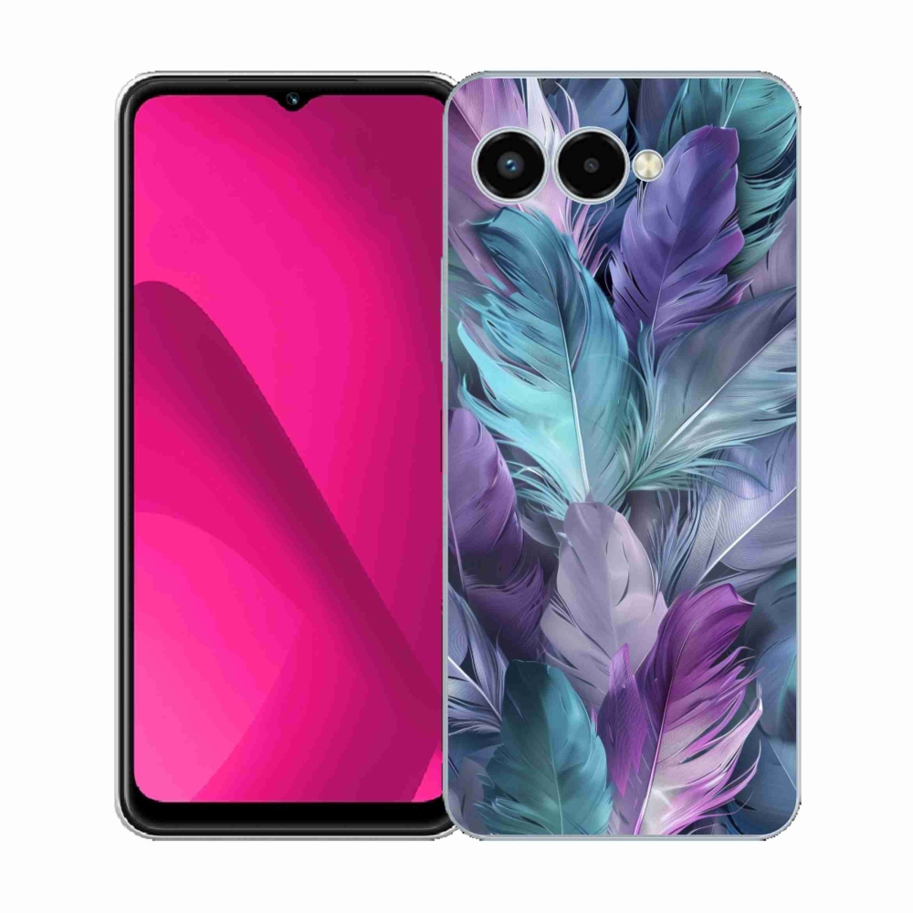 Gélový kryt mmCase na T phone 3 - farebné perie 2