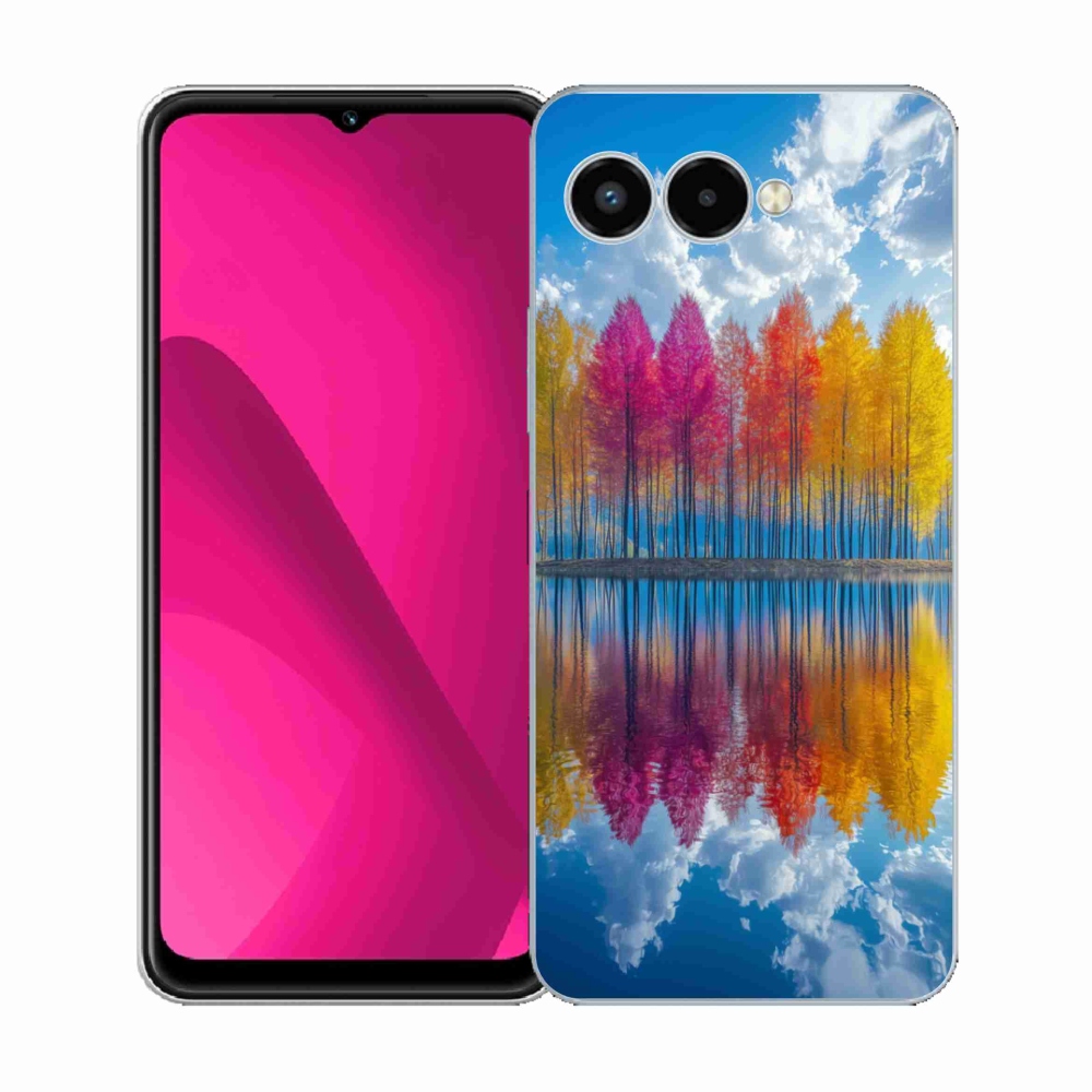 Gélový kryt mmCase na T phone 3 - farebné stromy