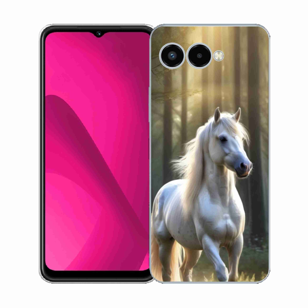 Gélový kryt mmCase na T phone 3 - biely kôň 3