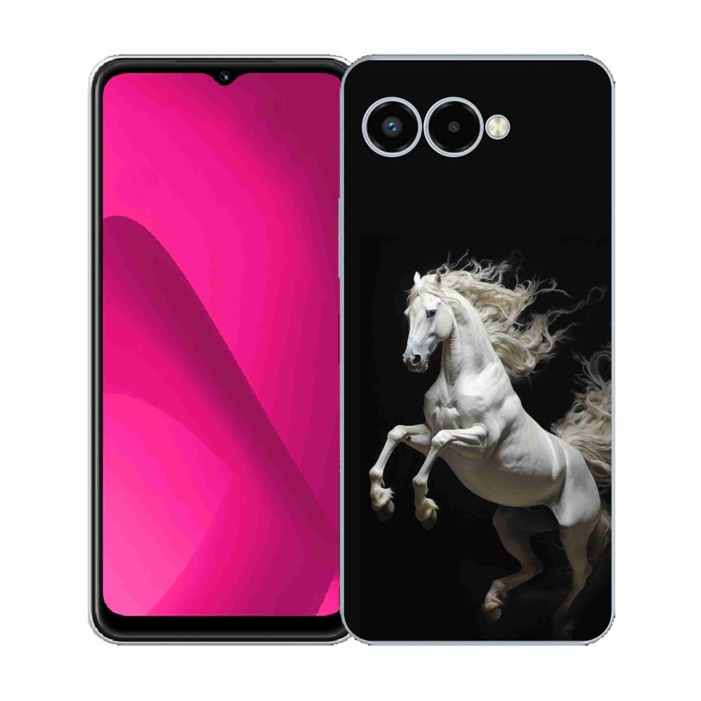 Gélový kryt mmCase na T phone 3 - biely kôň 4