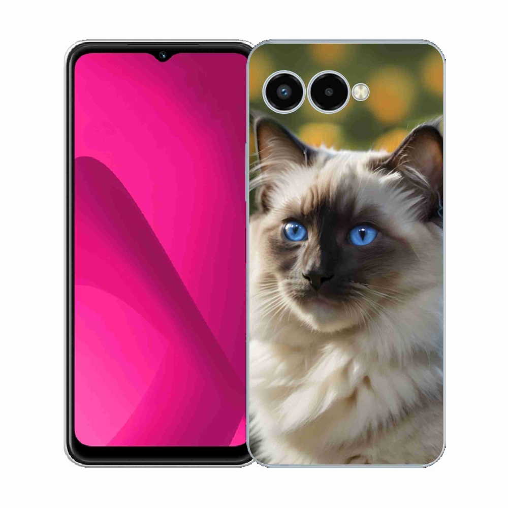 Gélový kryt mmCase na T phone 3 - biely ragdoll
